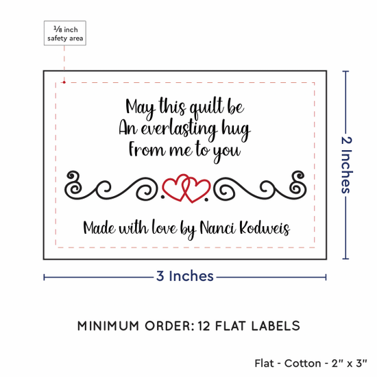 PPLR_HIDDEN_PRODUCT Double Heart Quote (2"x3" Cotton - 12 labels/set)