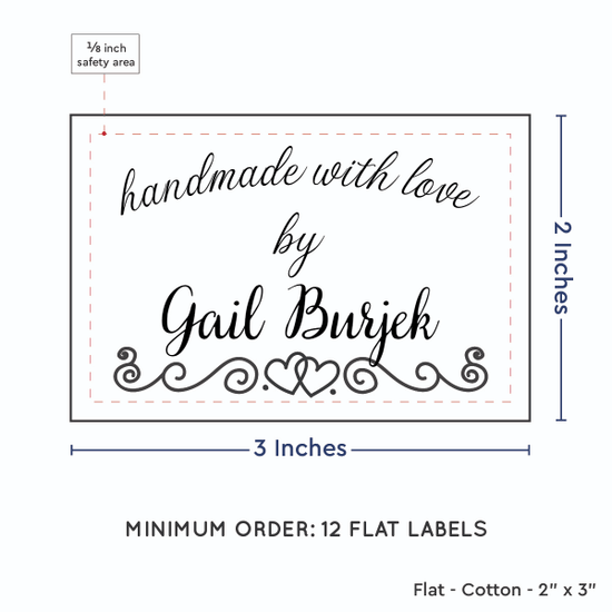 PPLR_HIDDEN_PRODUCT Double Heart Border (2"x3" Cotton - 12 labels/set)