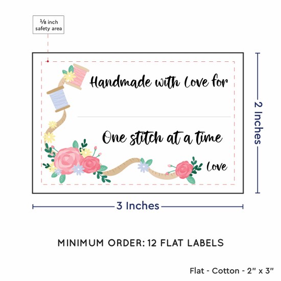 PPLR_HIDDEN_PRODUCT Thread and Flowers with Fill in Blanks (2"x3" Cotton - 12 labels/set)