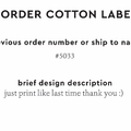 PPLR_HIDDEN_PRODUCT Reorder Previous Label Design - COTTON