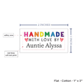 PPLR_HIDDEN_PRODUCT Rainbow Handmade with Love (2"x1"-Cotton)