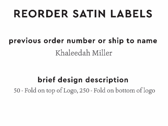 PPLR_HIDDEN_PRODUCT Reorder Previous Label Design - SATIN
