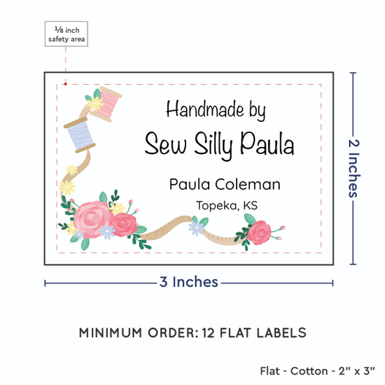 PPLR_HIDDEN_PRODUCT Thread and Flowers (2"x3" Cotton - 12 labels/set)