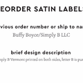 PPLR_HIDDEN_PRODUCT Reorder Previous Label Design - SATIN