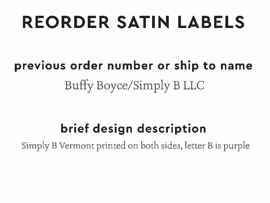 PPLR_HIDDEN_PRODUCT Reorder Previous Label Design - SATIN