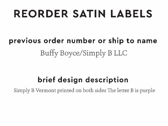 PPLR_HIDDEN_PRODUCT Reorder Previous Label Design - SATIN