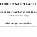 PPLR_HIDDEN_PRODUCT Reorder Previous Label Design - SATIN