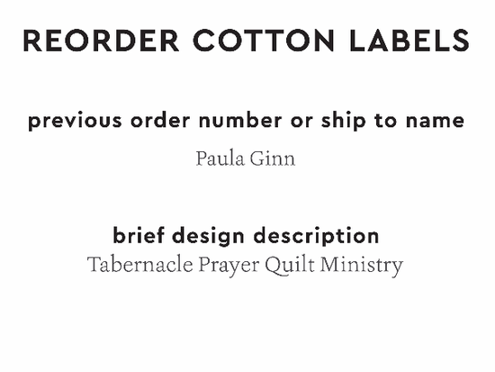 PPLR_HIDDEN_PRODUCT Reorder Previous Label Design - COTTON