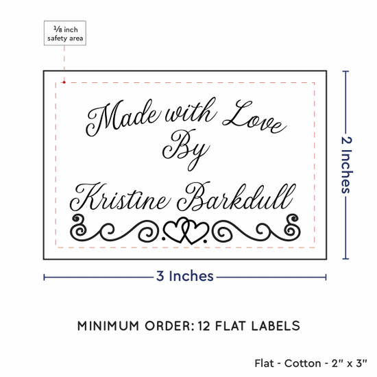 PPLR_HIDDEN_PRODUCT Double Heart Border (2"x3" Cotton - 12 labels/set)