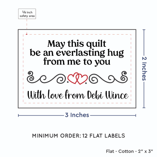 PPLR_HIDDEN_PRODUCT Double Heart Quote (2"x3" Cotton - 12 labels/set)