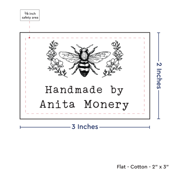PPLR_HIDDEN_PRODUCT Floral Bee (2"x3"-Cotton)