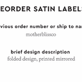 PPLR_HIDDEN_PRODUCT Reorder Previous Label Design - SATIN