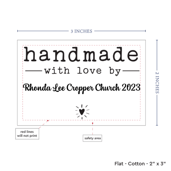 PPLR_HIDDEN_PRODUCT Modern Blanket Label with Heart (2"x3"-Cotton)