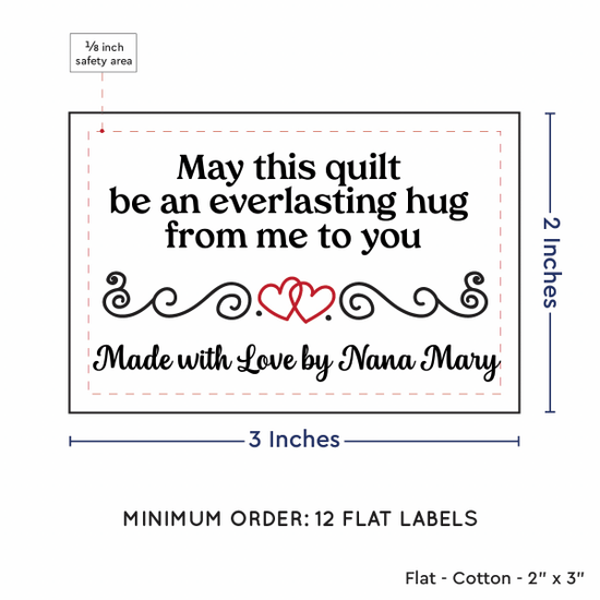 PPLR_HIDDEN_PRODUCT Double Heart Quote (2"x3" Cotton - 12 labels/set)