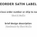 PPLR_HIDDEN_PRODUCT Reorder Previous Label Design - SATIN