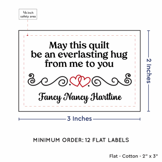 PPLR_HIDDEN_PRODUCT Double Heart Quote (2"x3" Cotton - 12 labels/set)