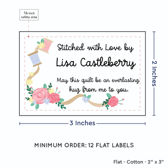 PPLR_HIDDEN_PRODUCT Thread and Flowers (2"x3" Cotton - 12 labels/set)