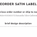 PPLR_HIDDEN_PRODUCT Reorder Previous Label Design - SATIN