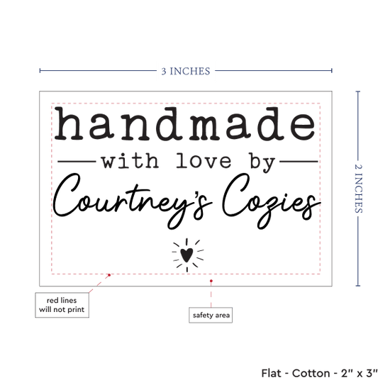 PPLR_HIDDEN_PRODUCT Modern Blanket Label with Heart (2"x3"-Cotton)