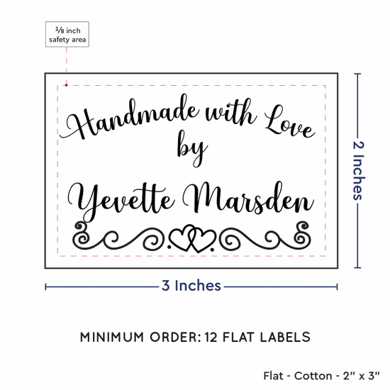 PPLR_HIDDEN_PRODUCT Double Heart Border (2"x3" Cotton - 12 labels/set)