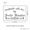 PPLR_HIDDEN_PRODUCT Double Heart Border (2"x3" Cotton - 12 labels/set)