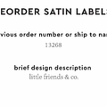 PPLR_HIDDEN_PRODUCT Reorder Previous Label Design - SATIN
