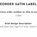 PPLR_HIDDEN_PRODUCT Reorder Previous Label Design - SATIN