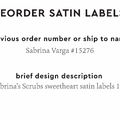 PPLR_HIDDEN_PRODUCT Reorder Previous Label Design - SATIN