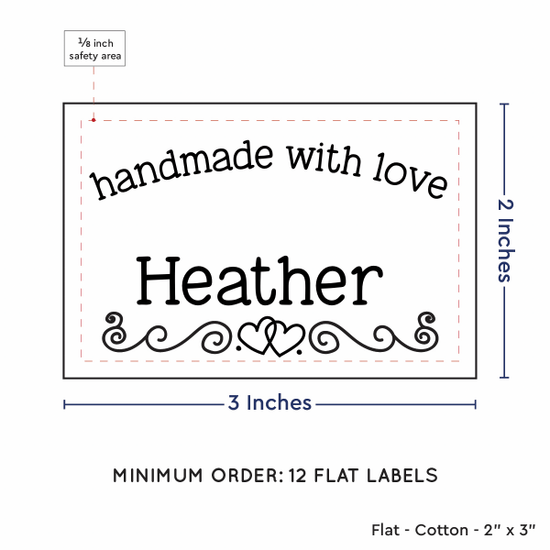 PPLR_HIDDEN_PRODUCT Double Heart Border (2"x3" Cotton - 12 labels/set)