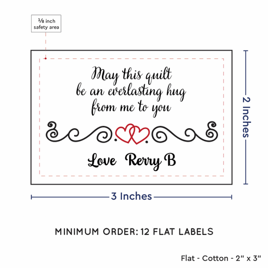 PPLR_HIDDEN_PRODUCT Double Heart Quote (2"x3" Cotton - 12 labels/set)