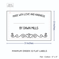 PPLR_HIDDEN_PRODUCT Double heart border with Fill in Blanks (2"x3" Cotton - 12 labels/set)