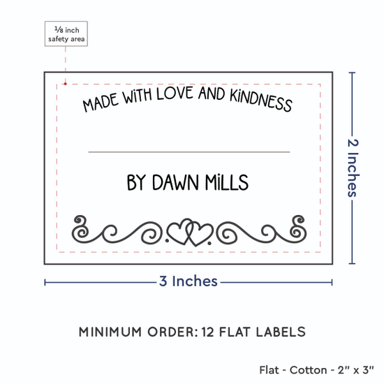 PPLR_HIDDEN_PRODUCT Double heart border with Fill in Blanks (2"x3" Cotton - 12 labels/set)