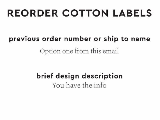 PPLR_HIDDEN_PRODUCT Reorder Previous Label Design - COTTON