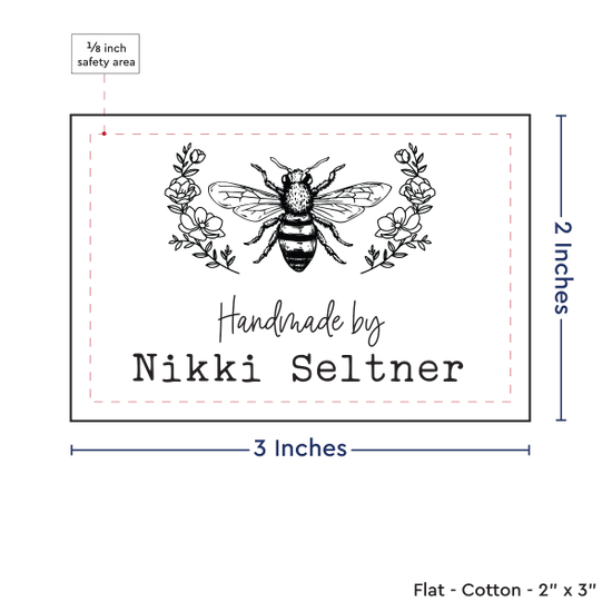 PPLR_HIDDEN_PRODUCT Floral Bee (2"x3"-Cotton)
