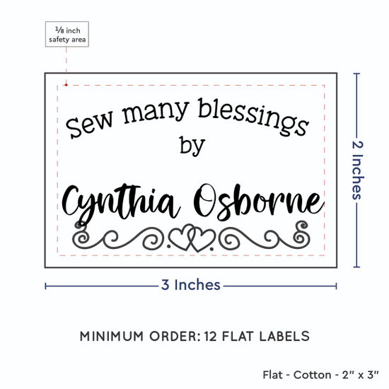 PPLR_HIDDEN_PRODUCT Double Heart Border (2"x3" Cotton - 12 labels/set)