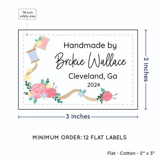 PPLR_HIDDEN_PRODUCT Thread and Flowers (2"x3" Cotton - 12 labels/set)