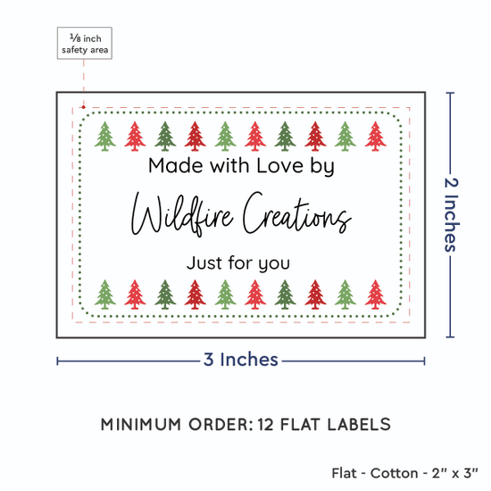 PPLR_HIDDEN_PRODUCT Christmas Trees (2"x3" Cotton - 12 labels/set)