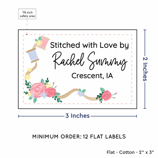 PPLR_HIDDEN_PRODUCT Thread and Flowers (2"x3" Cotton - 12 labels/set)