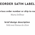 PPLR_HIDDEN_PRODUCT Reorder Previous Label Design - SATIN