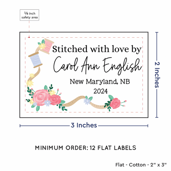 PPLR_HIDDEN_PRODUCT Thread and Flowers (2"x3" Cotton - 12 labels/set)