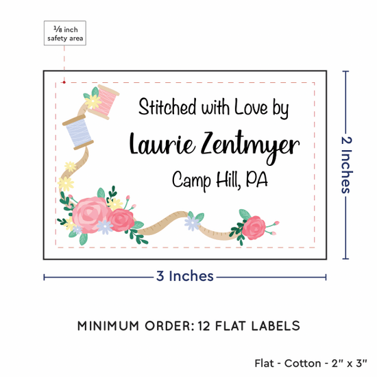 PPLR_HIDDEN_PRODUCT Thread and Flowers (2"x3" Cotton - 12 labels/set)