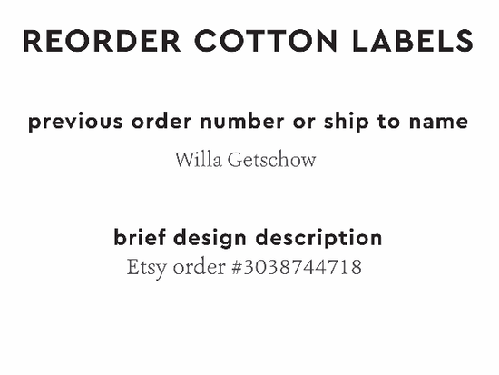 PPLR_HIDDEN_PRODUCT Reorder Previous Label Design - COTTON