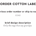 PPLR_HIDDEN_PRODUCT Reorder Previous Label Design - COTTON