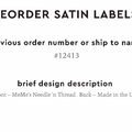 PPLR_HIDDEN_PRODUCT Reorder Previous Label Design - SATIN