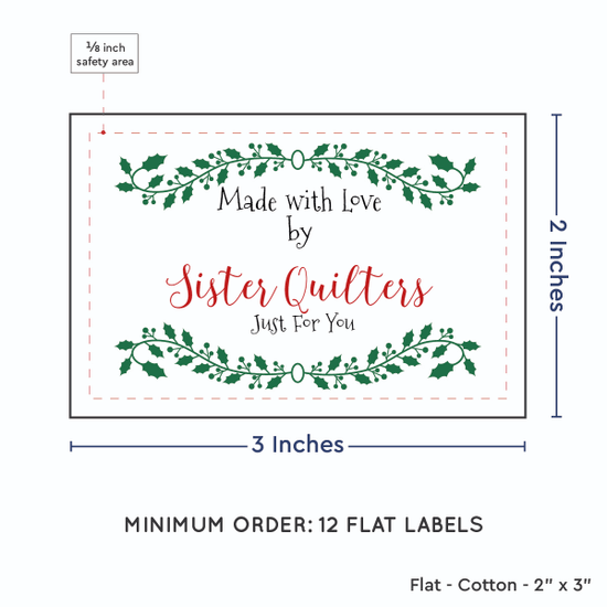 PPLR_HIDDEN_PRODUCT Holly Frame (2"x3" Cotton - 12 labels/set)