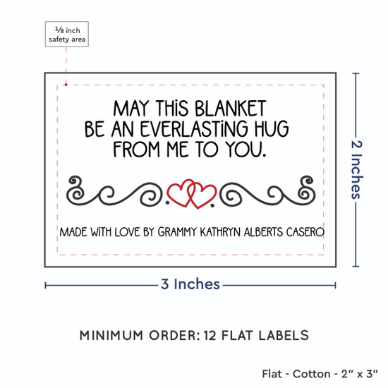 PPLR_HIDDEN_PRODUCT Double Heart Quote (2"x3" Cotton - 12 labels/set)