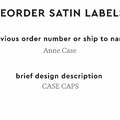 PPLR_HIDDEN_PRODUCT Reorder Previous Label Design - SATIN