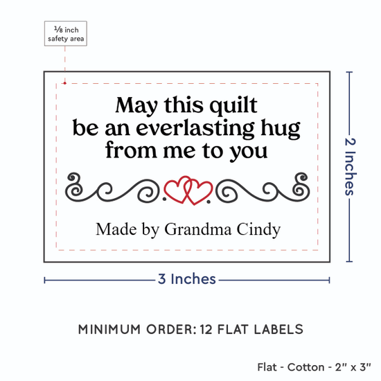 PPLR_HIDDEN_PRODUCT Double Heart Quote (2"x3" Cotton - 12 labels/set)