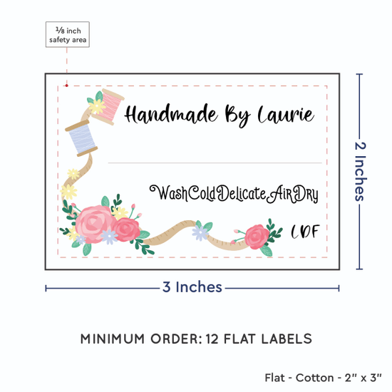 PPLR_HIDDEN_PRODUCT Thread and Flowers with Fill in Blanks (2"x3" Cotton - 12 labels/set)