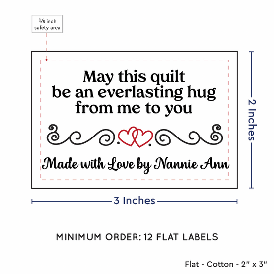 PPLR_HIDDEN_PRODUCT Double Heart Quote (2"x3" Cotton - 12 labels/set)